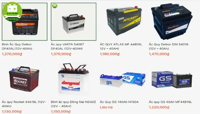 Bảng Giá Bình Ắc Quy 12v – 40ah Tại Việt Nhật