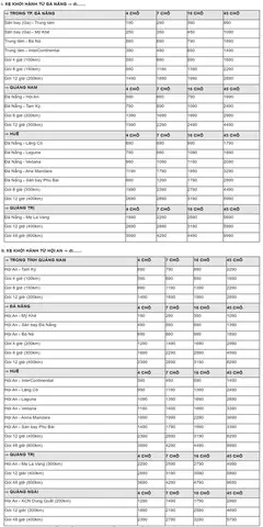Bảng Giá Thuê Xe 45 Chỗ Mới Cập Nhật