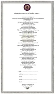 Bài Cúng Cô Hồn Rằm Tháng 7