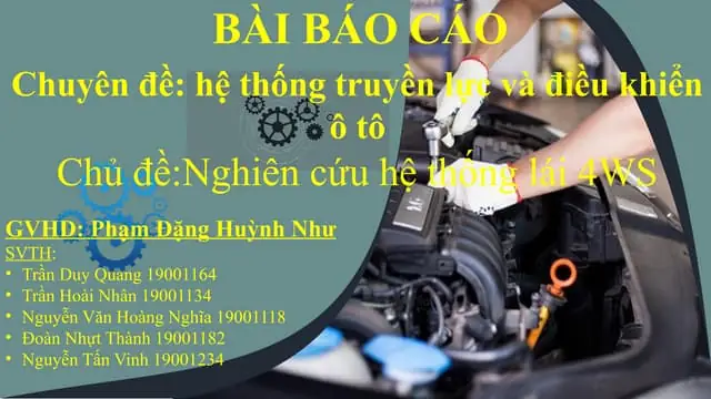 Nội Dung Bài Giảng Kỹ Thuật Lái Xe Ô Tô Ppt Chi Tiết