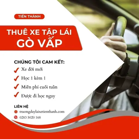 Thuê Xe Tập Lái Quận Gò Vấp - Lái Xe Tiến Thành