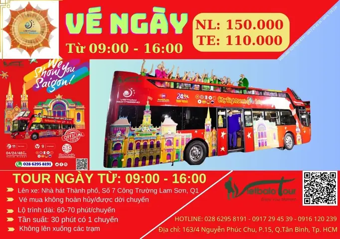 Giá Xe Buýt 2 Tầng Sài Gòn Tour