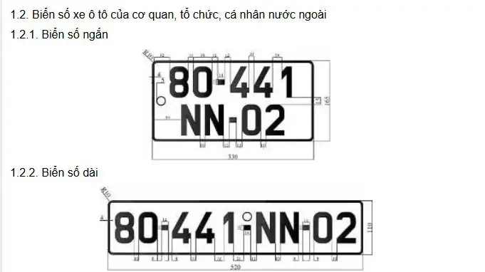 Yêu Cầu Riêng Với Biển Số Xe Ô Tô