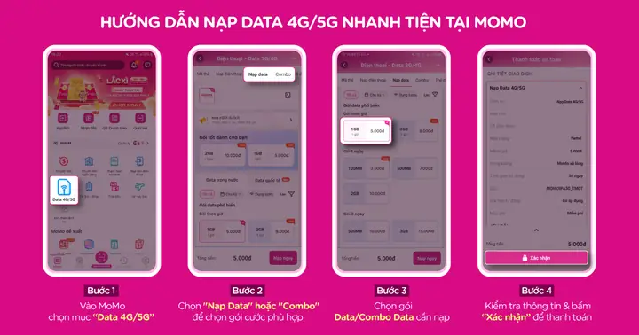 Hướng Dẫn Mua Thẻ Data 4g/5g Trên Siêu Ứng Dụng Momo: