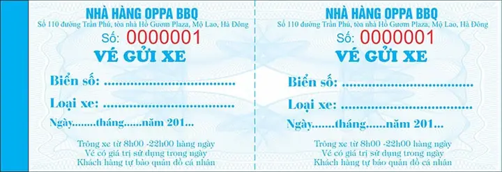 Quy Trình In Vé Giữ Xe Tại Xưởng In Việt Nhật Như Thế Nào?