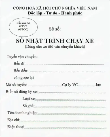 Bảng Kê Lịch Trình Xe Ô Tô Tối Ưu