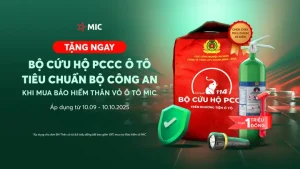 Tặng Miễn Phí Bộ Cứu Hộ Pccc Ô Tô Tiêu Chuẩn Bộ Công An Trị Giá 1 Triệu Đồng Khi Mua Bảo Hiểm Thân Vỏ Ô Tô Mic