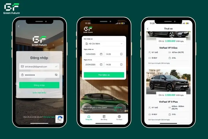 Bước 1: Liên Hệ Với Green Future Để Đặt Xe