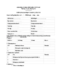 Biên Bản Giao Nhận Tài Sản Xe Ô Tô: Mẫu Và Hướng Dẫn Chi Tiết