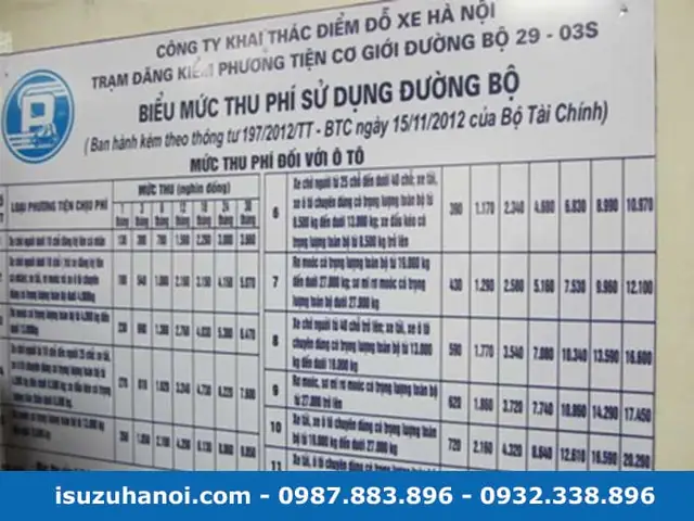 Bieu Phi Thu Bao Tri Duong Bo