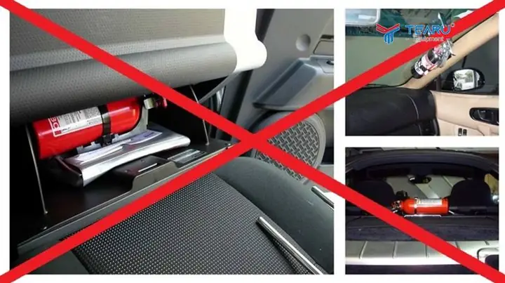 Vị Trí Đặt Bình Cứu Hỏa Tránh Phát Nổ Trên Ô Tô Mùa Nắng Nóng Nên Biết