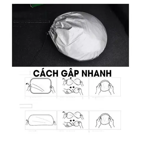 Bộ 6 Tấm Che Nắng Ô Tô Rèm Chắn Nắng Cho Ô Tô Màu Bạc