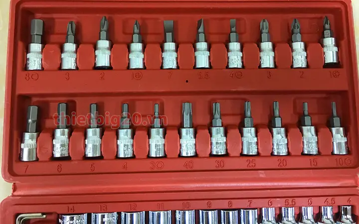 Bộ Dụng Cụ Sửa Chữa Ô Tô Xe Máy Đa Năng 46 Chi Tiết, Bộ Dụng Cụ Mở Bu-lông Ốc Vít