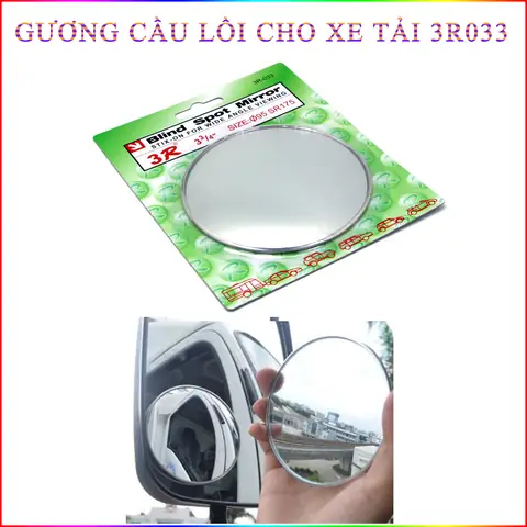 Gương Cầu Lồi Xóa Điểm Mù Cho Xe Tải, Xe Bus, Container 3r-033 9.5cm