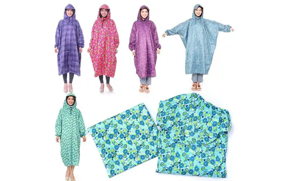 Áo Mưa Xẻ Tà Cánh Dơi Vài Dù Rằn Ri 1m4 Siêu Bền