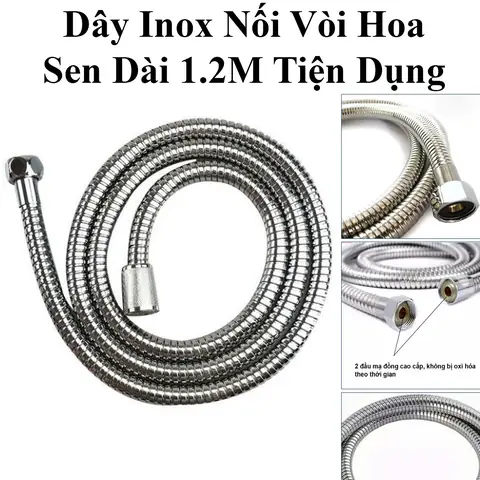 Dây Inox Nối Vòi Hoa Sen Dài 1.2m Tiện Dụng