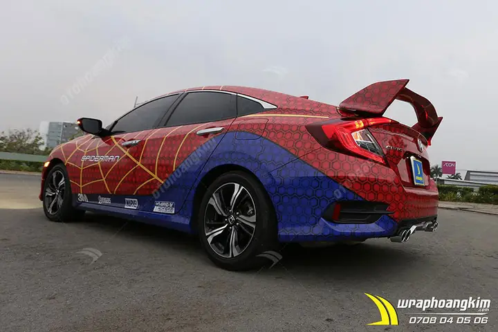 Tem Thiết Kế Spider Man Honda Civivc
