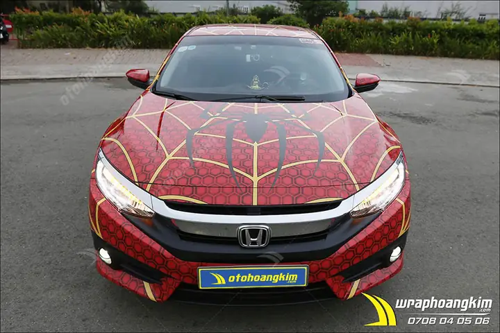 Tem Thiết Kế Spider Man Honda Civivc
