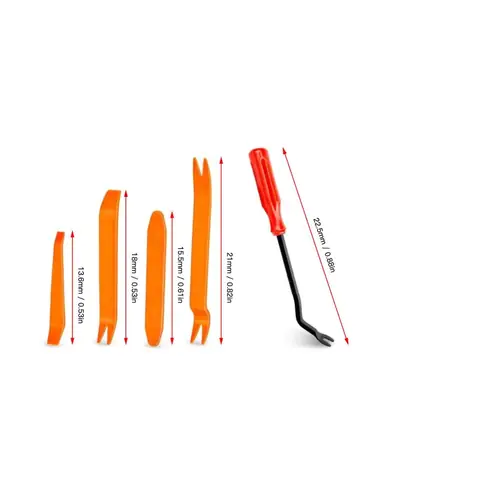 Bộ 6 Dụng Cụ Tháo, Mở Nội Thất Ô Tô, Xe Hơi Tháo Lắp Các Chi Tiết Nội Thất Ô Tô Như Màn Hình, Táp Lô, Ốp Sàn, Vít Nhựa, Vè Cưa, Chấu Ô Tô