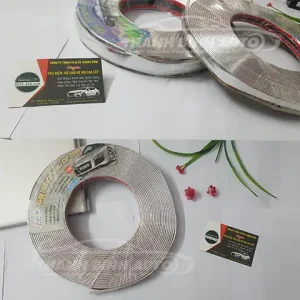 Cuộn Nẹp Chỉ Mạ Crom Trang Trí Ngoại Thất Ô Tô Dài 15m, Rộng 12mm