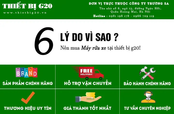 Lí Do Bạn Nên Mua Máy Rửa Xe Cao Áp Tại Thiết Bị G20