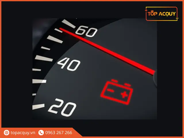 Đèn Cảnh Báo Ắc Quy Trên Đồng Hồ Taplo Báo Sáng