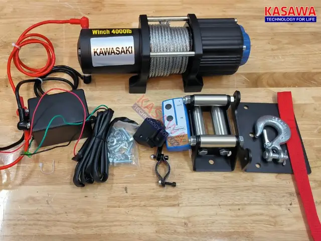 2. Tời Điện 12v 4000lbs Kawasaki