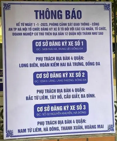 Địa Chỉ Và Lịch Điểm Bấm Biển Số Xe Ô Tô Ở Hà Nội
