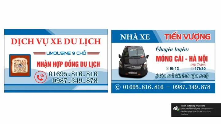 Mẫu Card Visit Xe Khách, Xe Du Lịch