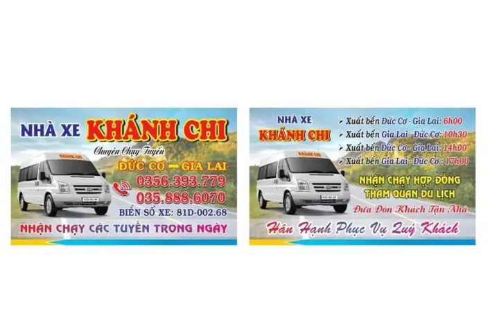 Mẫu Card Visit Xe Khách, Xe Du Lịch