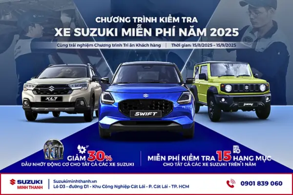 Hot | Miễn Phí Chương Trình Kiểm Tra Xe Ô Tô Tại Suzuki Minh Thanh