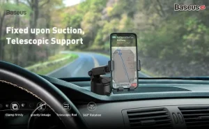 Hình Ảnh Chi Tiết Giá Đỡ Điện Thoại Hút Chân Không Dùng Gắn Kính Hoặc Táp Lô Trên Xe Hơi Baseus Tank Gravity Car Mount (suction Base Holder For Car)