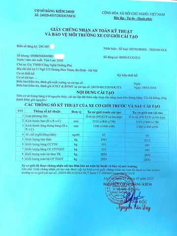 Điều Kiện Cần Thiết Để Xin Cấp Lại Giấy Cải Tạo Xe Ô Tô