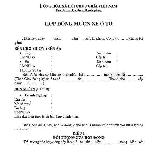 Mượn Xe Ô Tô: Các Chi Phí & Lưu Ý An Toàn Cần Biết