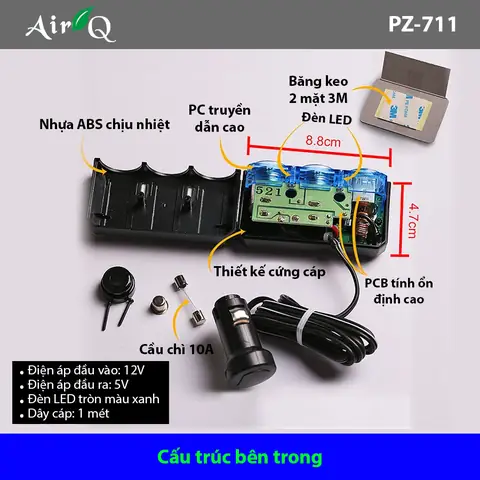 Chia Ổ Tẩu Thuốc Xe Ô Tô