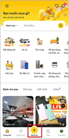 Đăng Tin Với Ứng Dụng Chợ Tốt