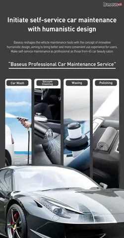 Hinh Ảnh Chi Tiết Chổi Lau Rửa, Vệ Sinh Chuyên Dụng Cho Xe Ô Tô Baseus Handy Car Home Dual-use Mop