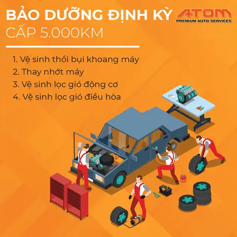 Bảo Dưỡng Ô Tô Toyota Innova Mốc 5.000 Km