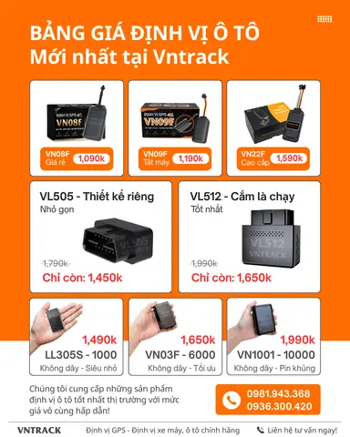 Bảng Báo Giá Định Vị Ô Tô Mới Nhất Tại Vntrack