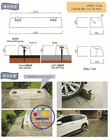 Cục Chặn Bánh Xe Ô Tô