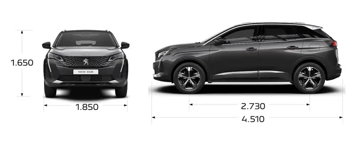 Kích Thước New Peugeot 3008 Với Thông Số Kỹ Thuật Chi Tiết Như Sau