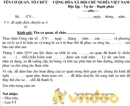 Hướng Dẫn Viết Công Văn Xin Đỗ Xe Ô Tô Chi Tiết Nhất