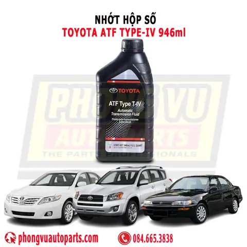 Nhớt Hộp Số Tự Động Toyota Atf Type-iv 946ml (mã Phụ Tùng: 00279-000t4-6s)