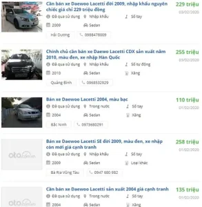 Có Nên Mua Lacetti Cũ, Giá Xe Lacetti Cũ Tại Việt Nam 7a