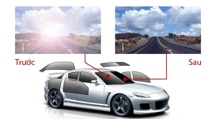 Dánh Kính Chống Nắng Xe Ô Tô Ở Long Biên