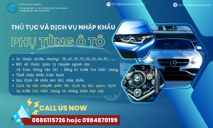 Thủ Tục Nhập Khẩu Phụ Tùng Ô Tô Năm 2025