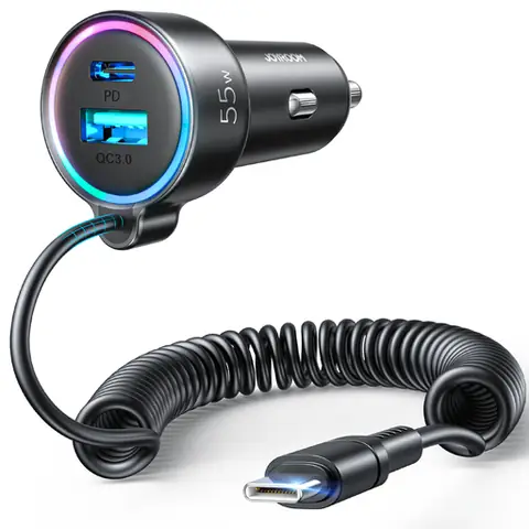 Tẩu Sạc Ô Tô Joyroom Cl07 Sạc Nhanh 60w 3 In 1 Với 1usb + 1pd Wired Car Charger Type C Nối Dài Dùng Cho Xe Hơi Mở Rộng Sạc Nhiều Thiết Bị Cho Tài Xế