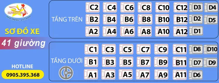Để Quý Khách Có Thể Chọn Được Vị Trí Ưng Ý Nhất, Chúng Tôi Xin Gửi Đến Sơ Đồ Chi Tiết Xe Limousine 41 Phòng: