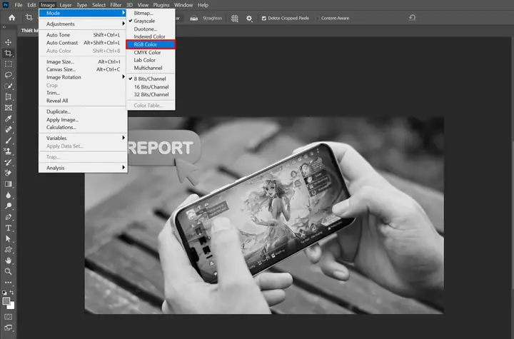 1. Lỗi Mất Màu Ảnh Trong Photoshop