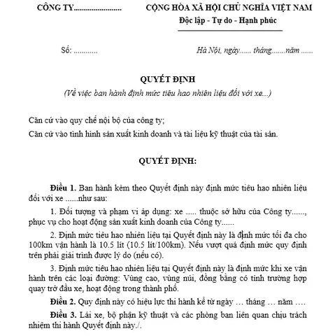 Định Mức Khoán Xăng Xe Ô Tô: Hướng Dẫn Chi Tiết Từ A-z Cho Doanh Nghiệp